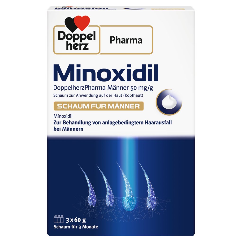 Minoxidil DoppelherzPharma 50 mg/g Schaum zur Anwendung auf der Haut (Kopfhaut)