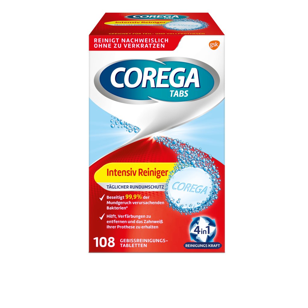 Corega TABs Intensiv Gebissreiniger Rundumschutz, 108 St