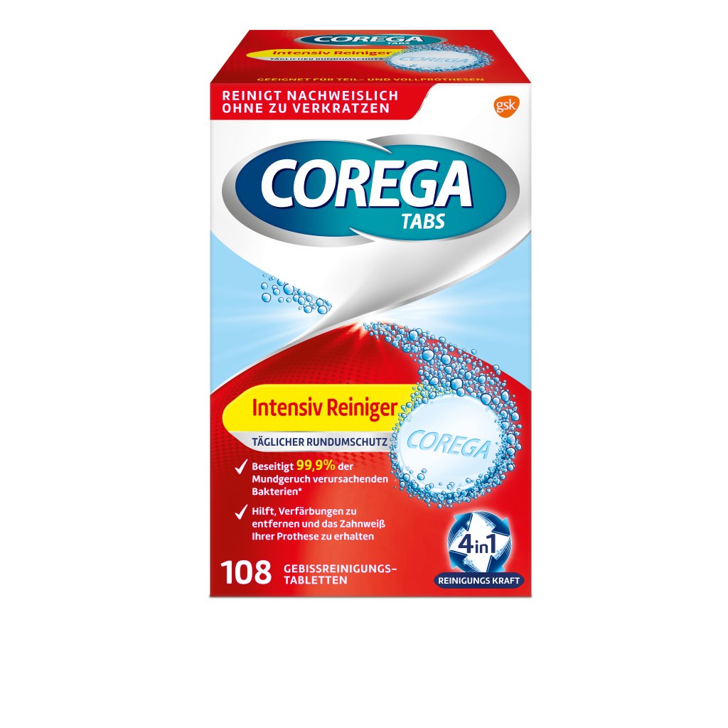 Corega TABs Intensiv Gebissreiniger Rundumschutz, 108 St