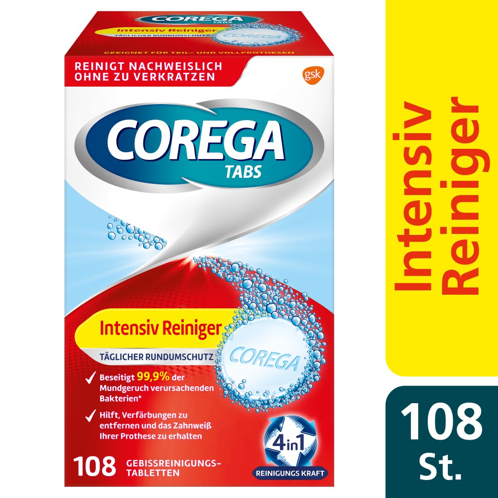 Corega TABs Intensiv Gebissreiniger Rundumschutz, 108 St