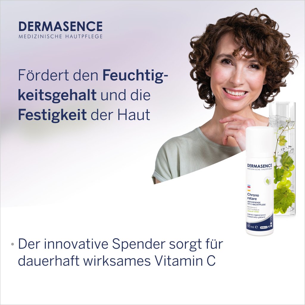 DERMASENCE Chrono Retare Aktivierende VIT-C Nachtpflege, 50 ml