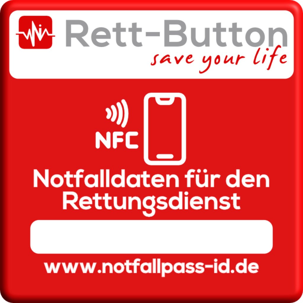 RETT-BUTTON 3x3 cm