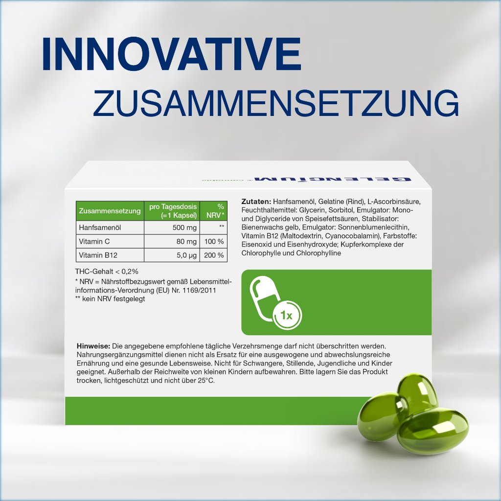 GELENCIUM Cannabis Plus Kapseln mit Vitamin B12