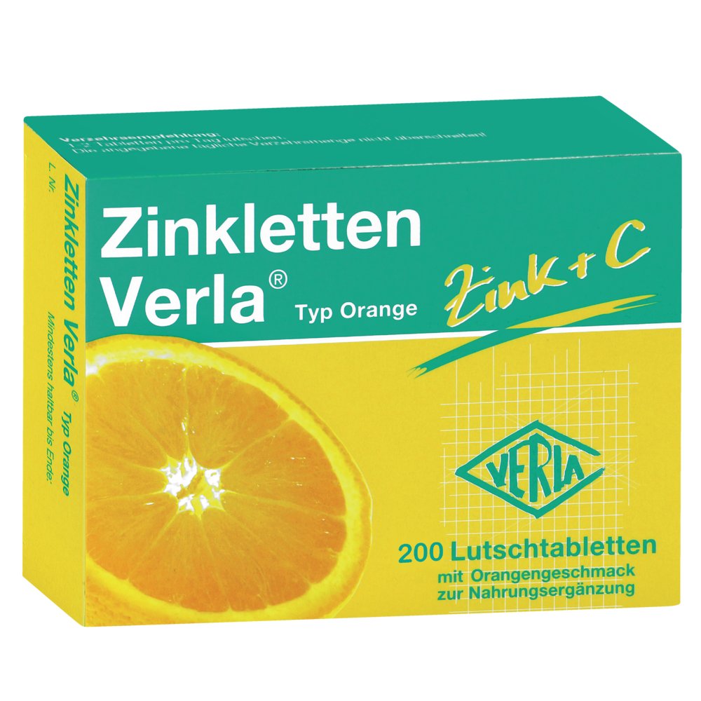 ZINKLETTEN Verla Orange Lutschtabletten