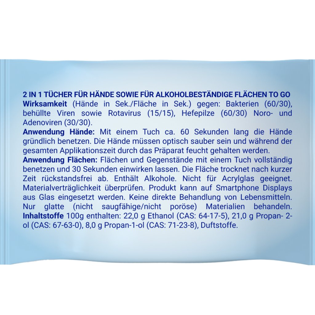 Sterillium 2 in 1 wipes