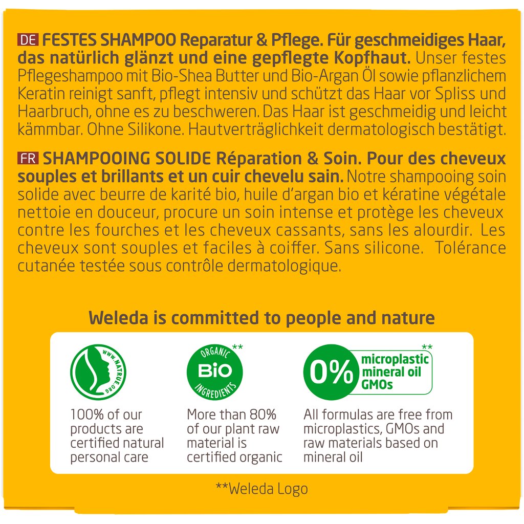 WELEDA festes Shampoo Reparatur & Pflege