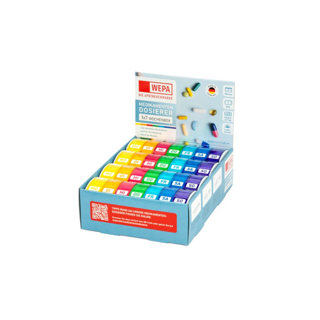 WEPA 1x7 Wochenbox "Regenbogen/UV-Schutz+"