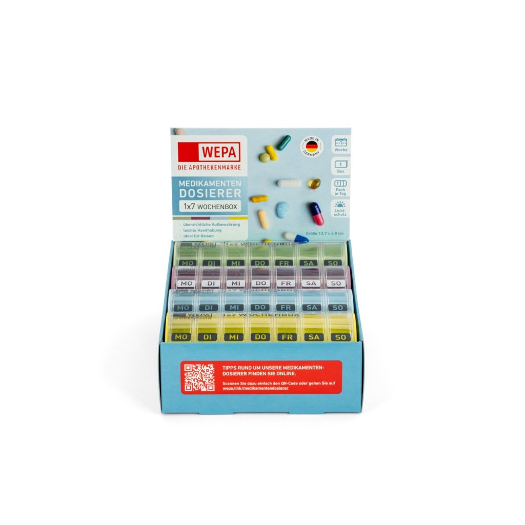 WEPA 1x7 Wochenbox "farbig sortiert/pastell"
