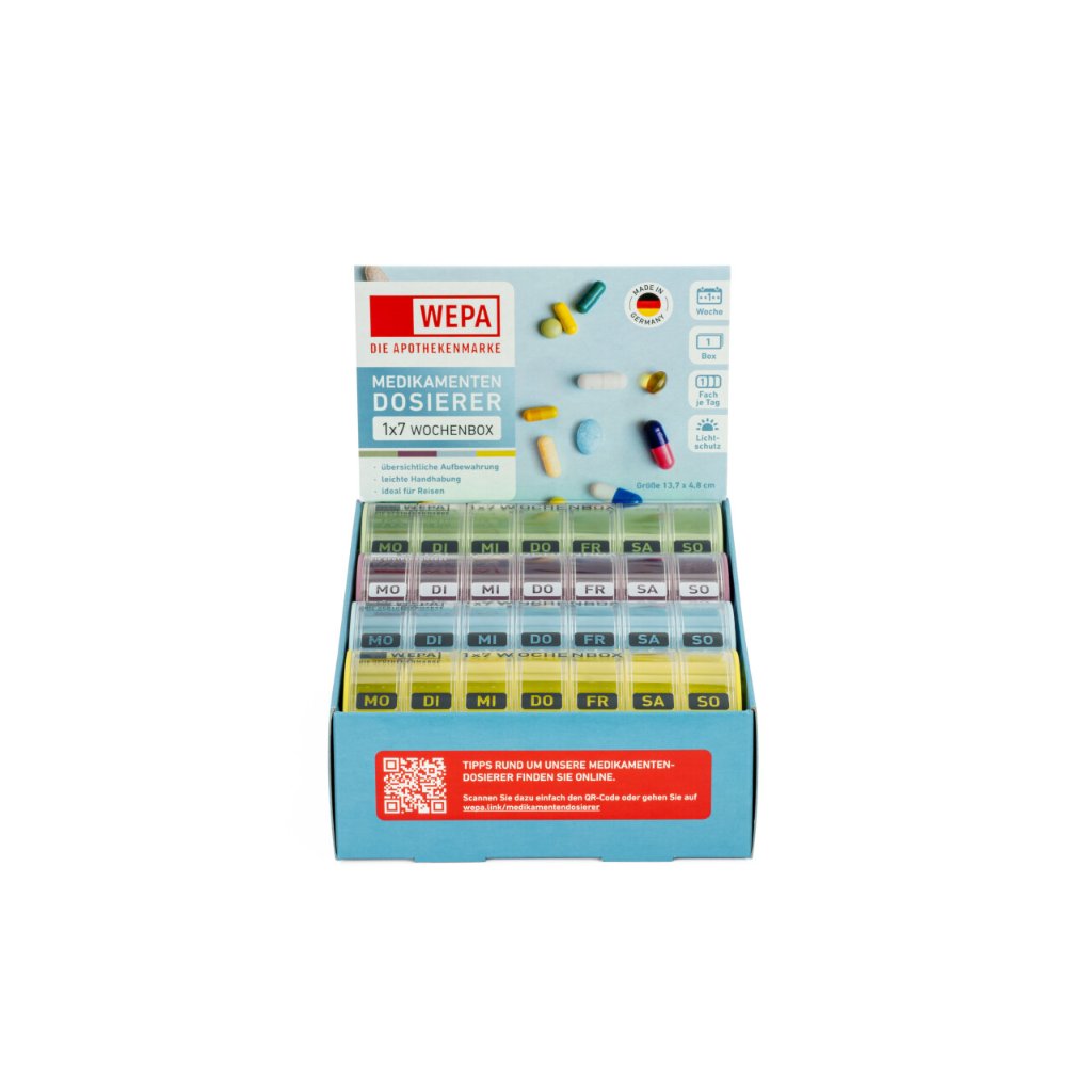 WEPA 1x7 Wochenbox "farbig sortiert/pastell"