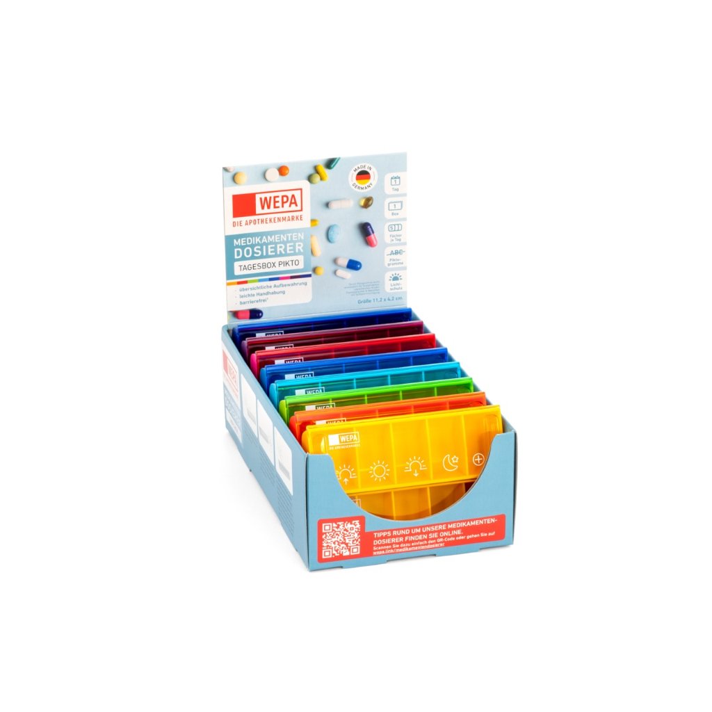WEPA Tagesbox "farbig sortiert/Piktogramme"
