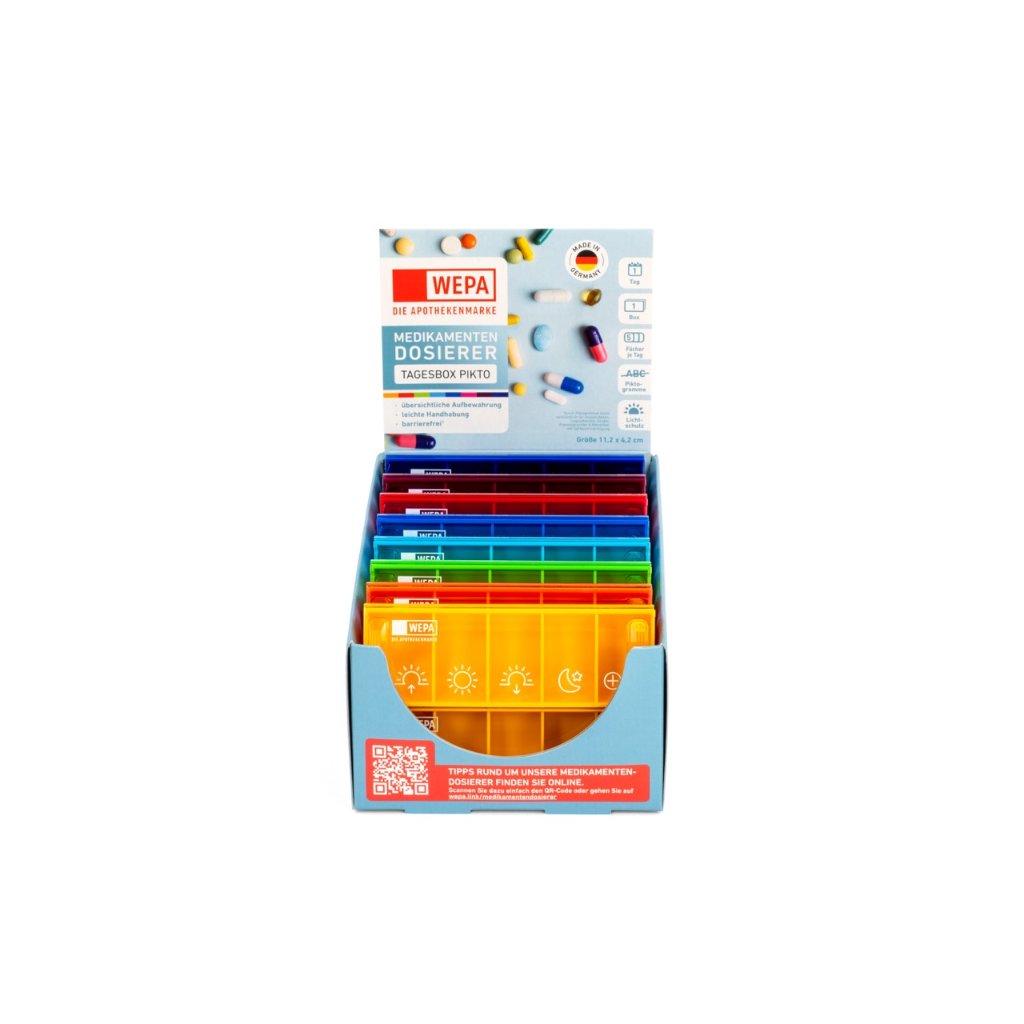 WEPA Tagesbox "farbig sortiert/Piktogramme"