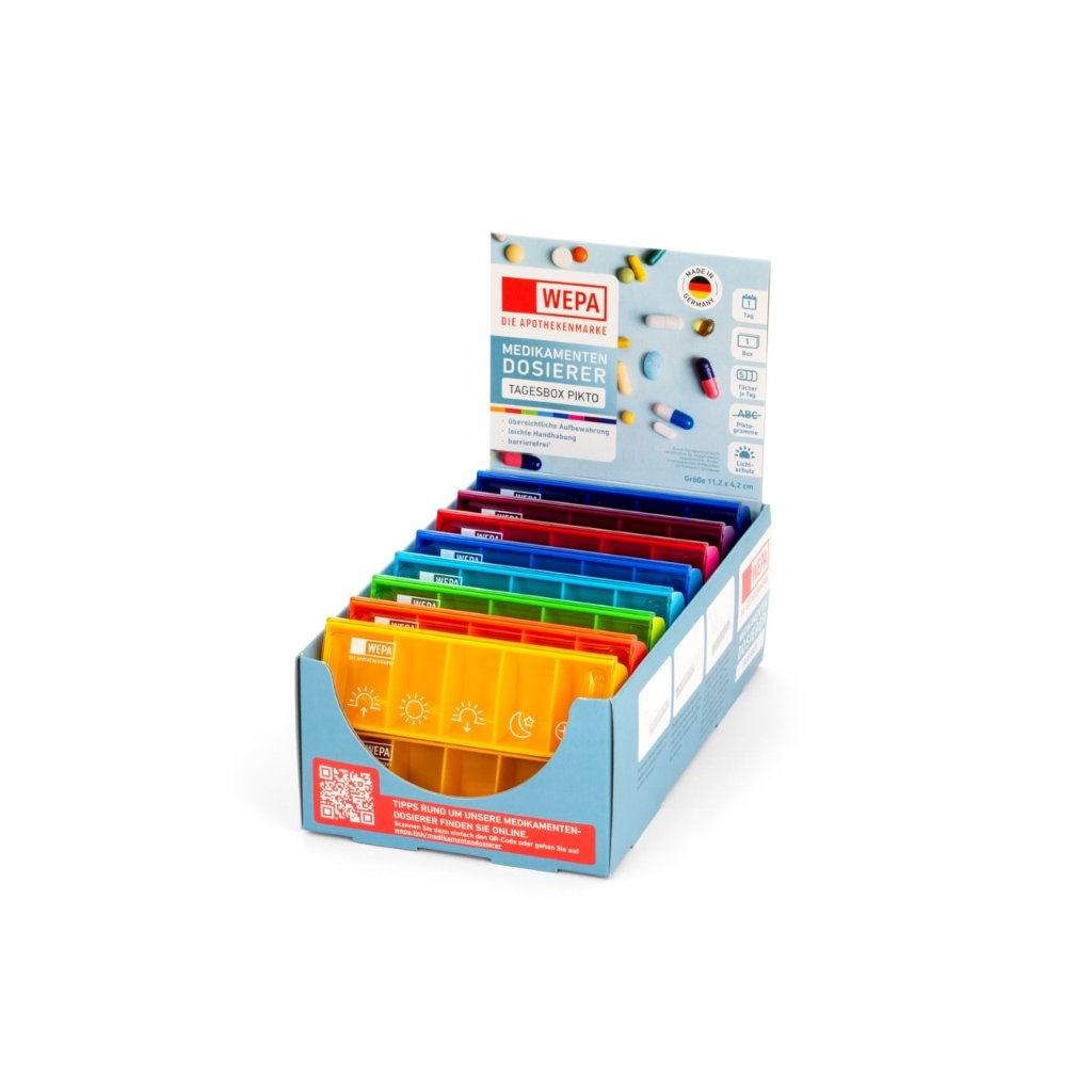 WEPA Tagesbox "farbig sortiert/Piktogramme"