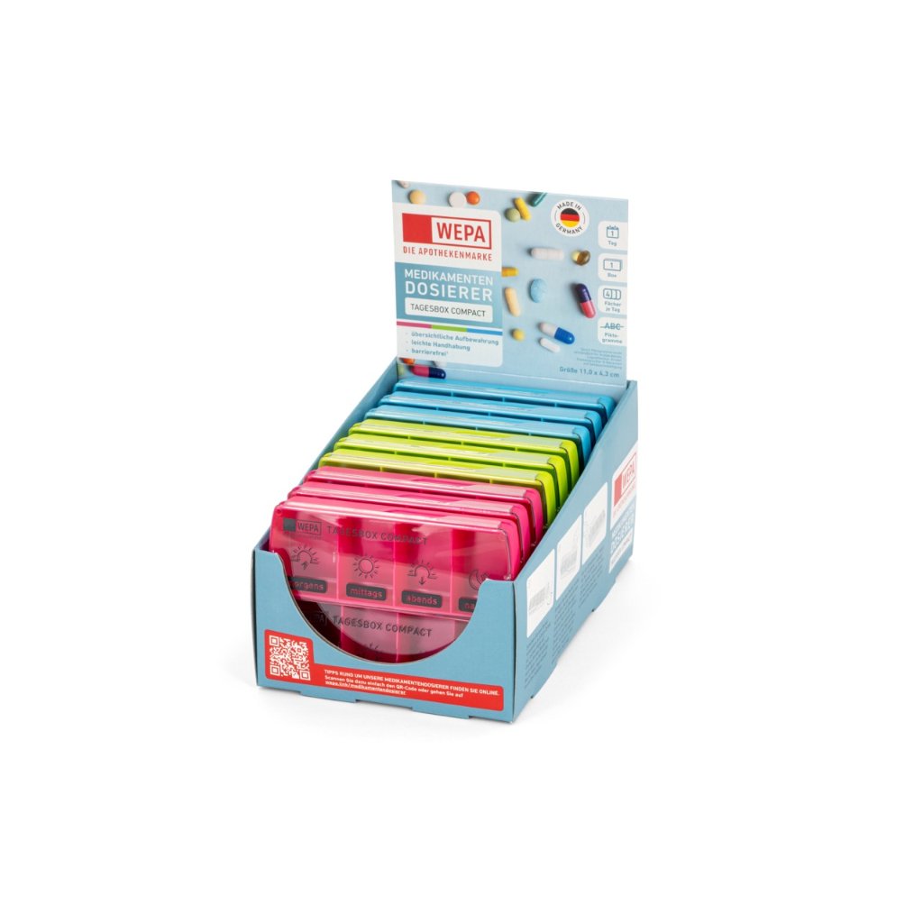 WEPA Tagesbox Compact "farbig sortiert"
