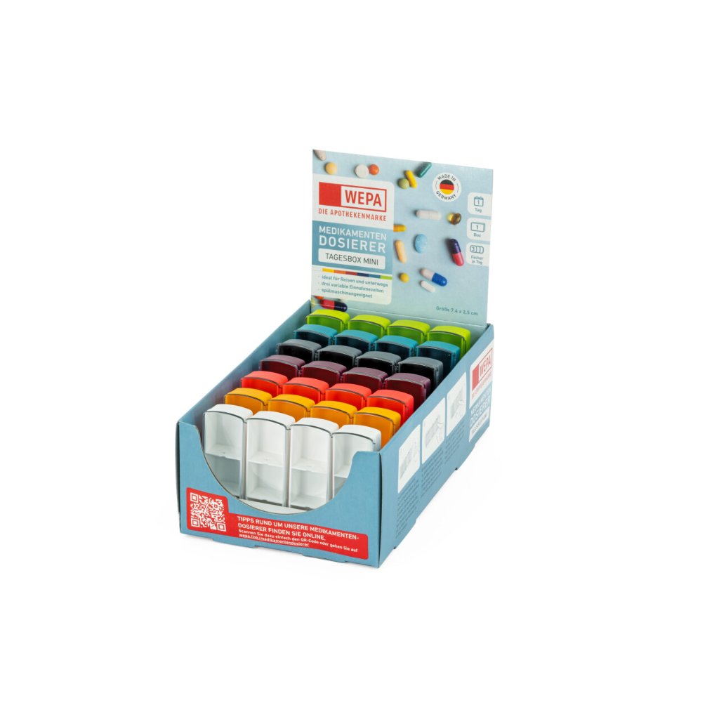 WEPA Tagesbox mini farbig sortiert