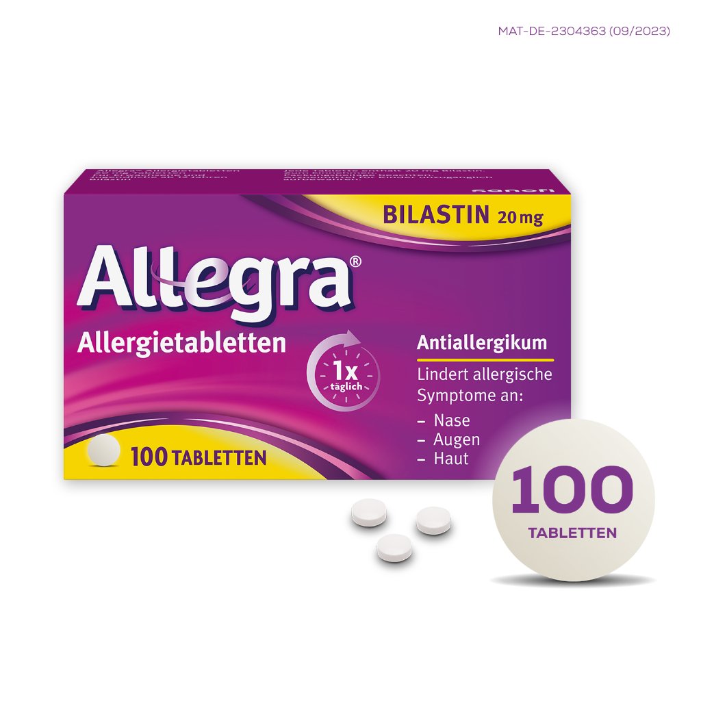ALLEGRA Allergietabletten 100 Stk. Schnell bei Heuschnupfen