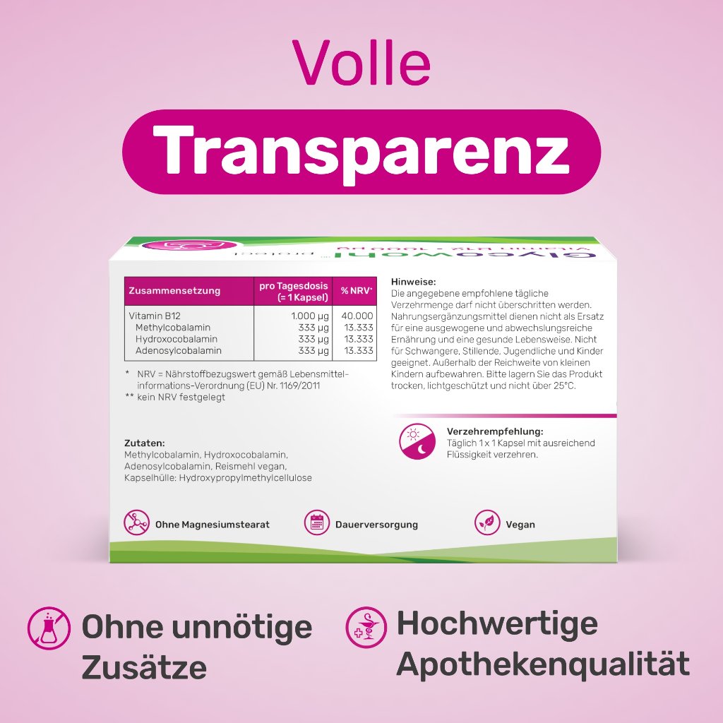 Glycowohl® Vitamin B12 1000 µg hochdosiert vegan