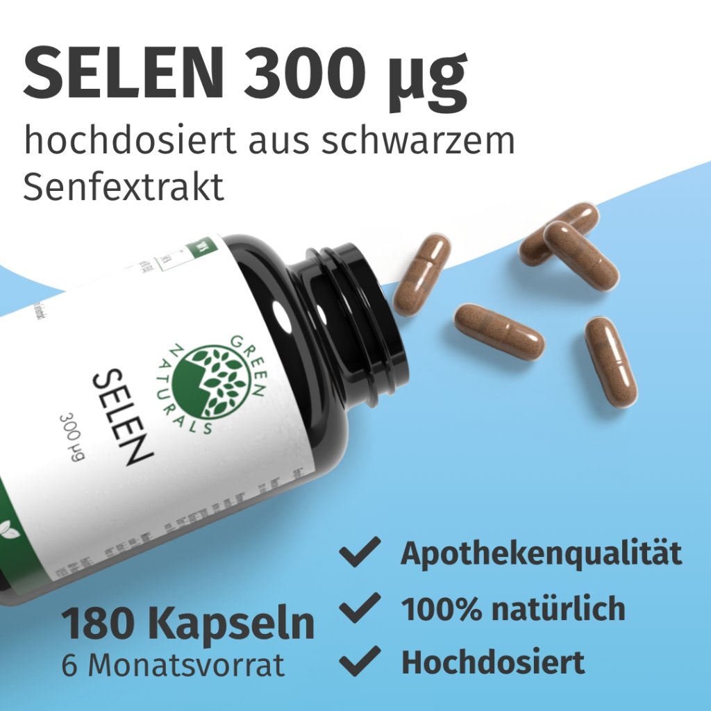 GREEN NATURALS Selen 300 µg rein pflanzlich vegan