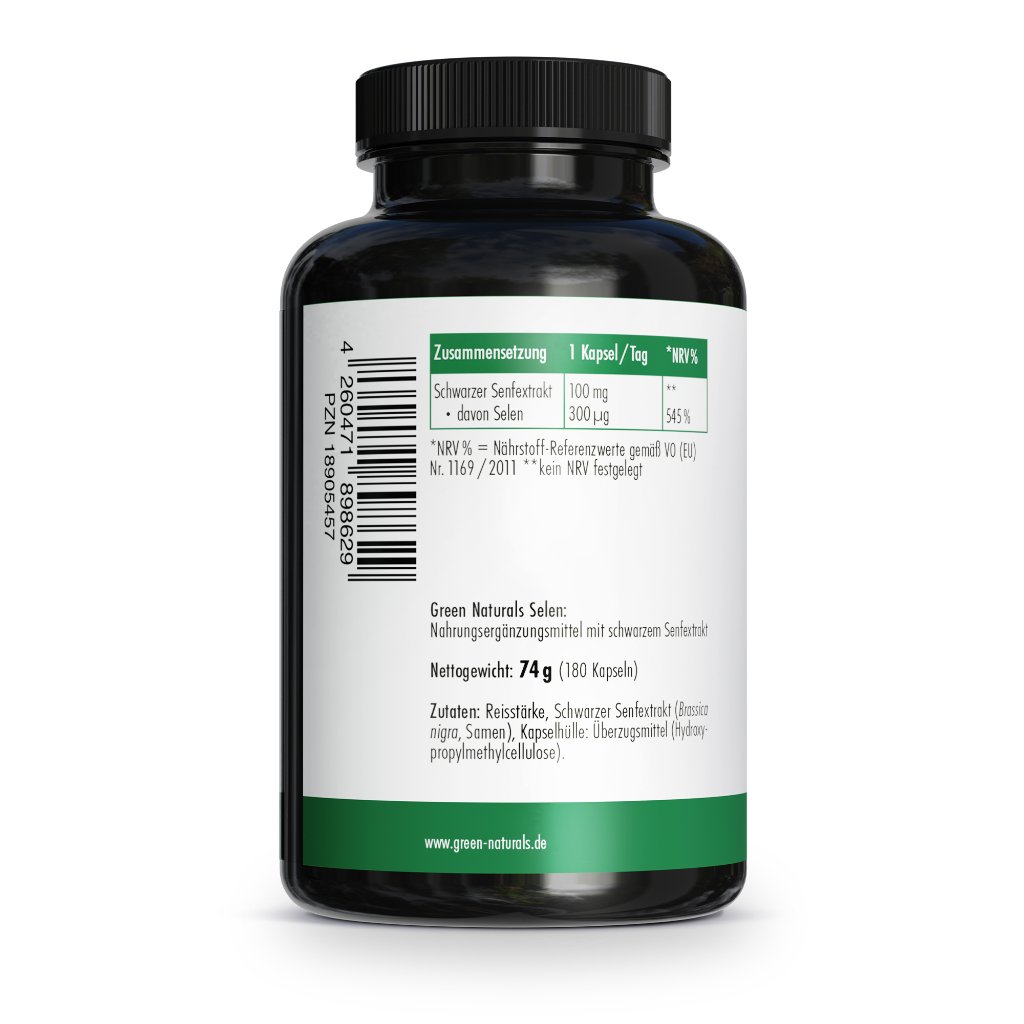GREEN NATURALS Selen 300 µg rein pflanzlich vegan