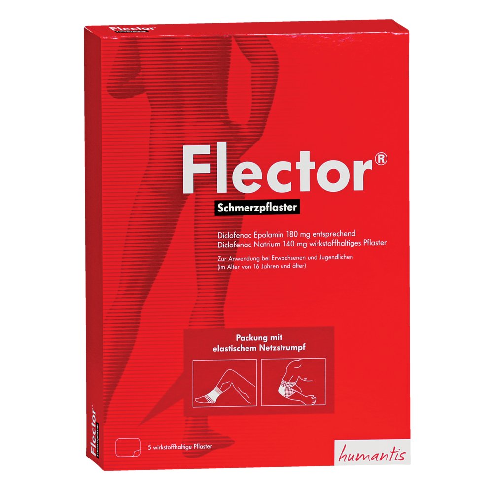 FLECTOR Schmerzpflaster+elatischer Netzstrumpf