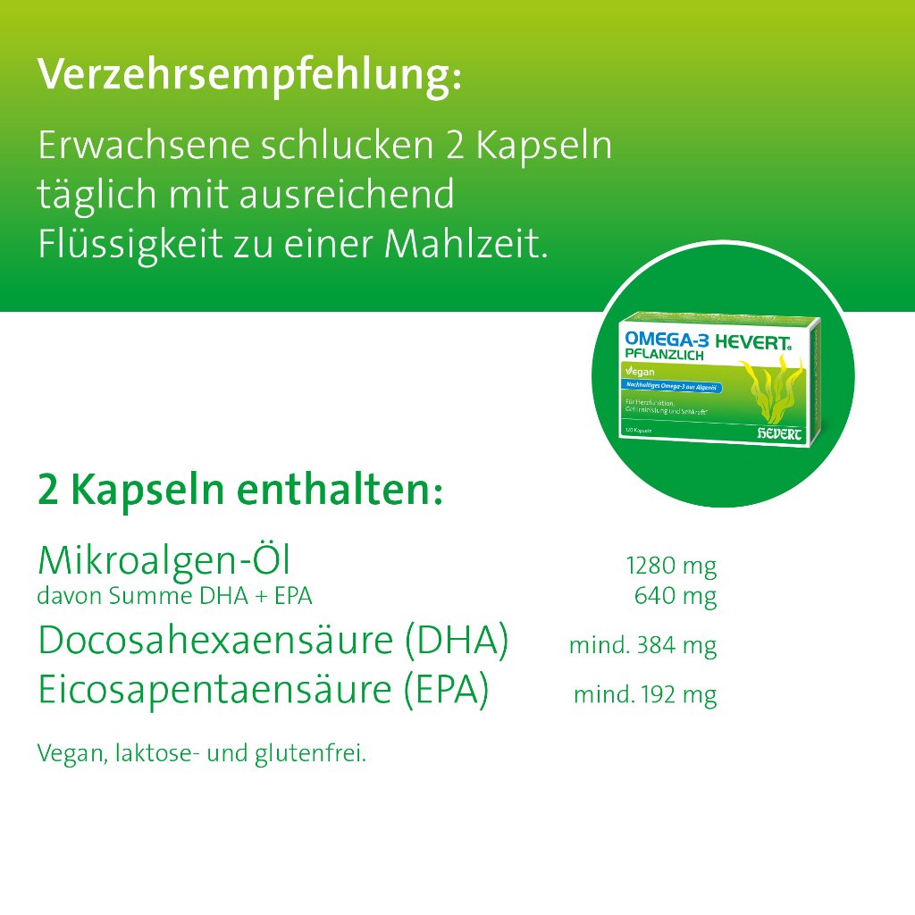 OMEGA-3 HEVERT pflanzlich Weichkapseln