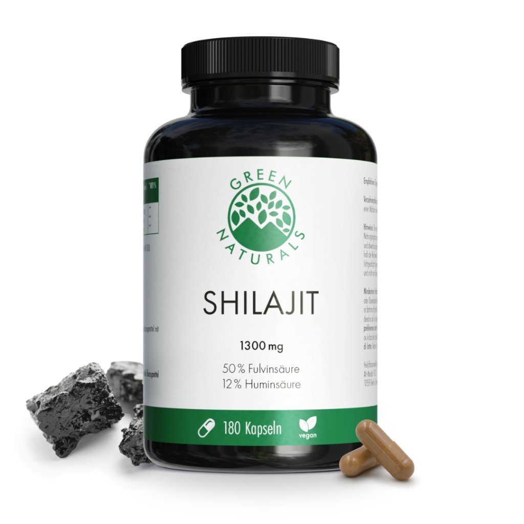 GREEN NATURALS Shilajit 1300 mg hochdos.vegan Kps.