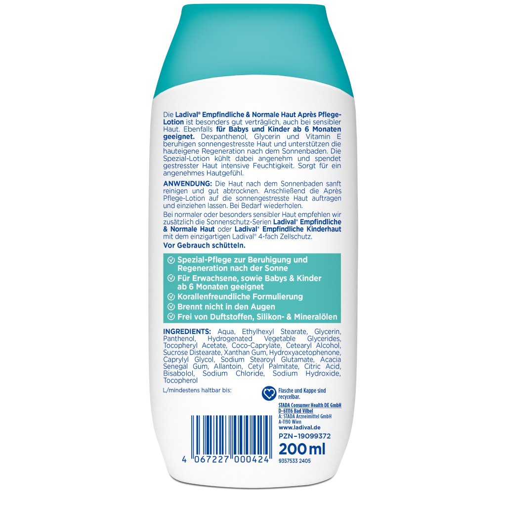 Ladival® Empfindliche & Normale Haut Après Pflege, 200ml After Sun Repair