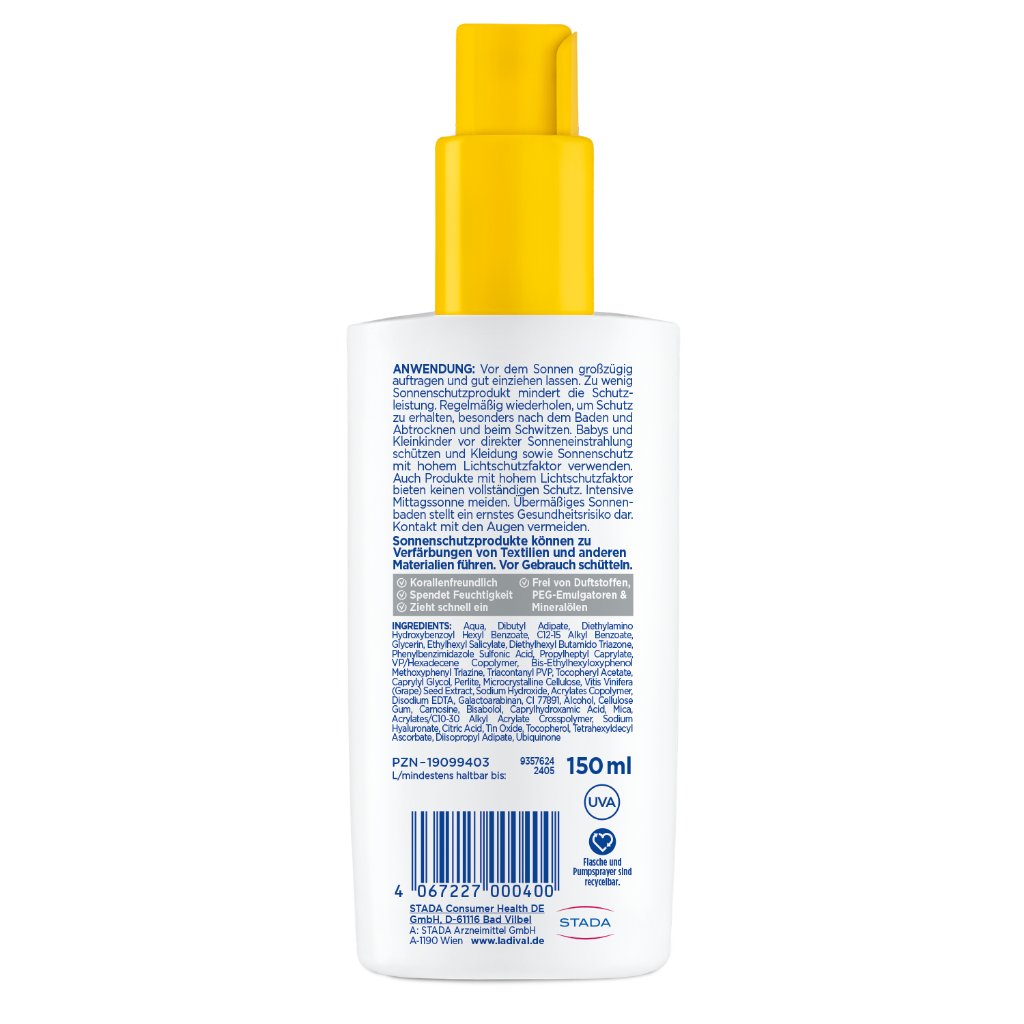LADIVAL trockene Haut Sonnenschutz-Spray LSF 50+