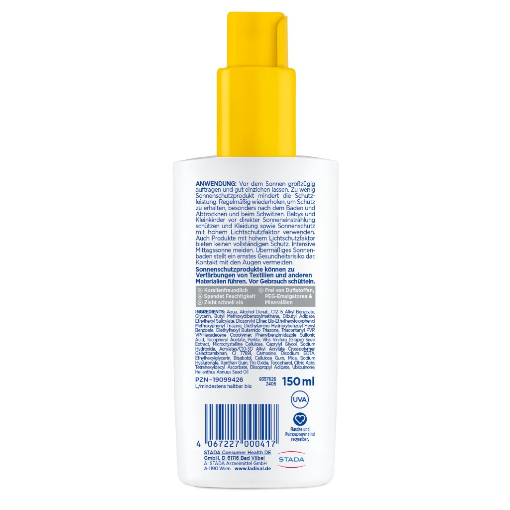 LADIVAL trockene Haut Sonnenschutz-Spray LSF 30