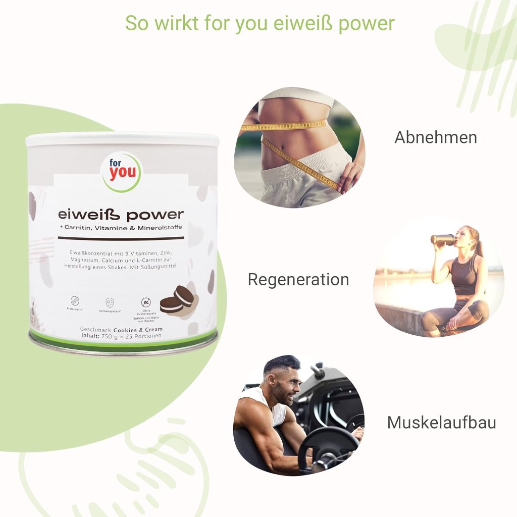 FOR YOU eiweiß power Cookies & Cream Pulver