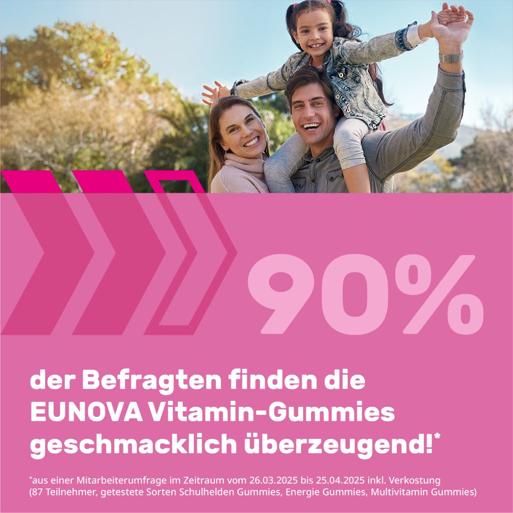 EUNOVA® Schulhelden Gummies: Multivitamine für Kinder mit Eisen und Erdbeergeschmack