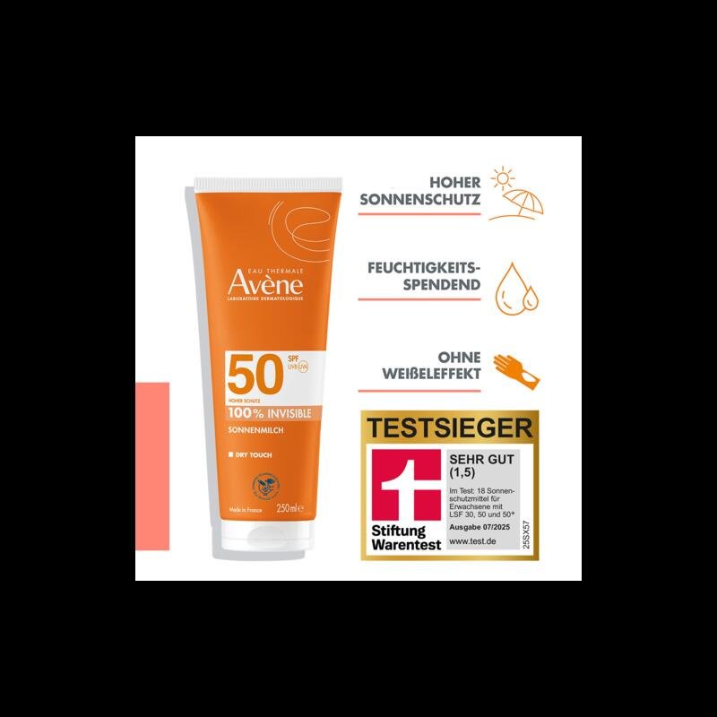 Avène Sonnenmilch SPF 50 - Stiftung Warentest Testsieger mit Bestnote* 