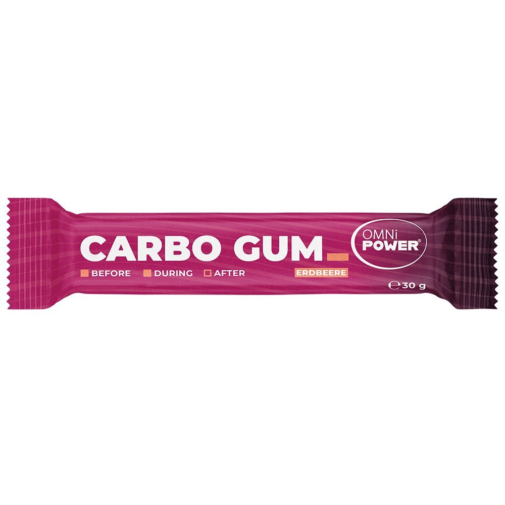 OMNi POWER CARBO GUM Erdbeer, 30g