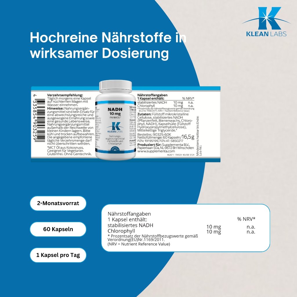 Klean Labs NADH 10 mg PANMOL