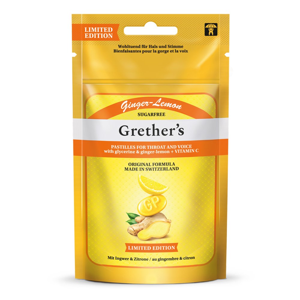 Grether’s Pastilles Ginger Lemon 75 g Frischebeutel zuckerfrei