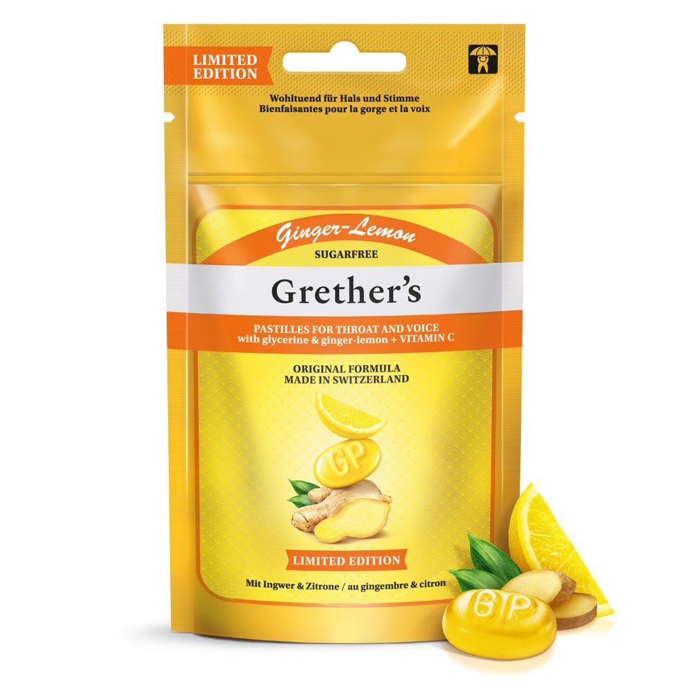 Grether’s Pastilles Ginger Lemon 75 g Frischebeutel zuckerfrei