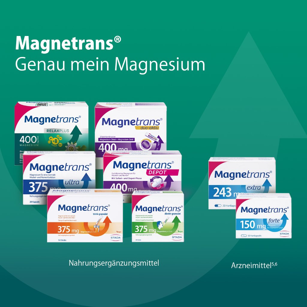 MAGNETRANS Relax+ 400 mg Granulat Sticks Blaubeere