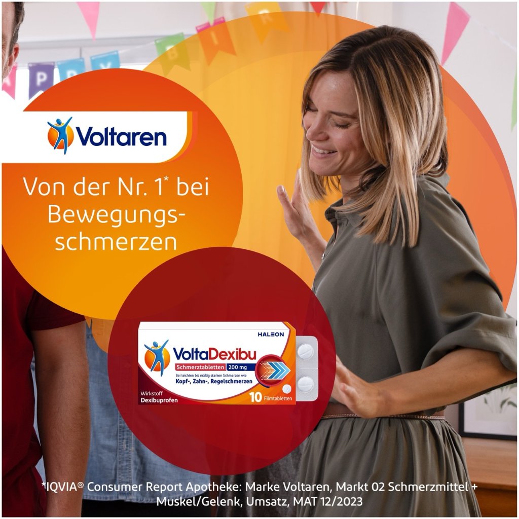 VOLTADEXIBU Schmerztabletten 200 mg Filmtabletten