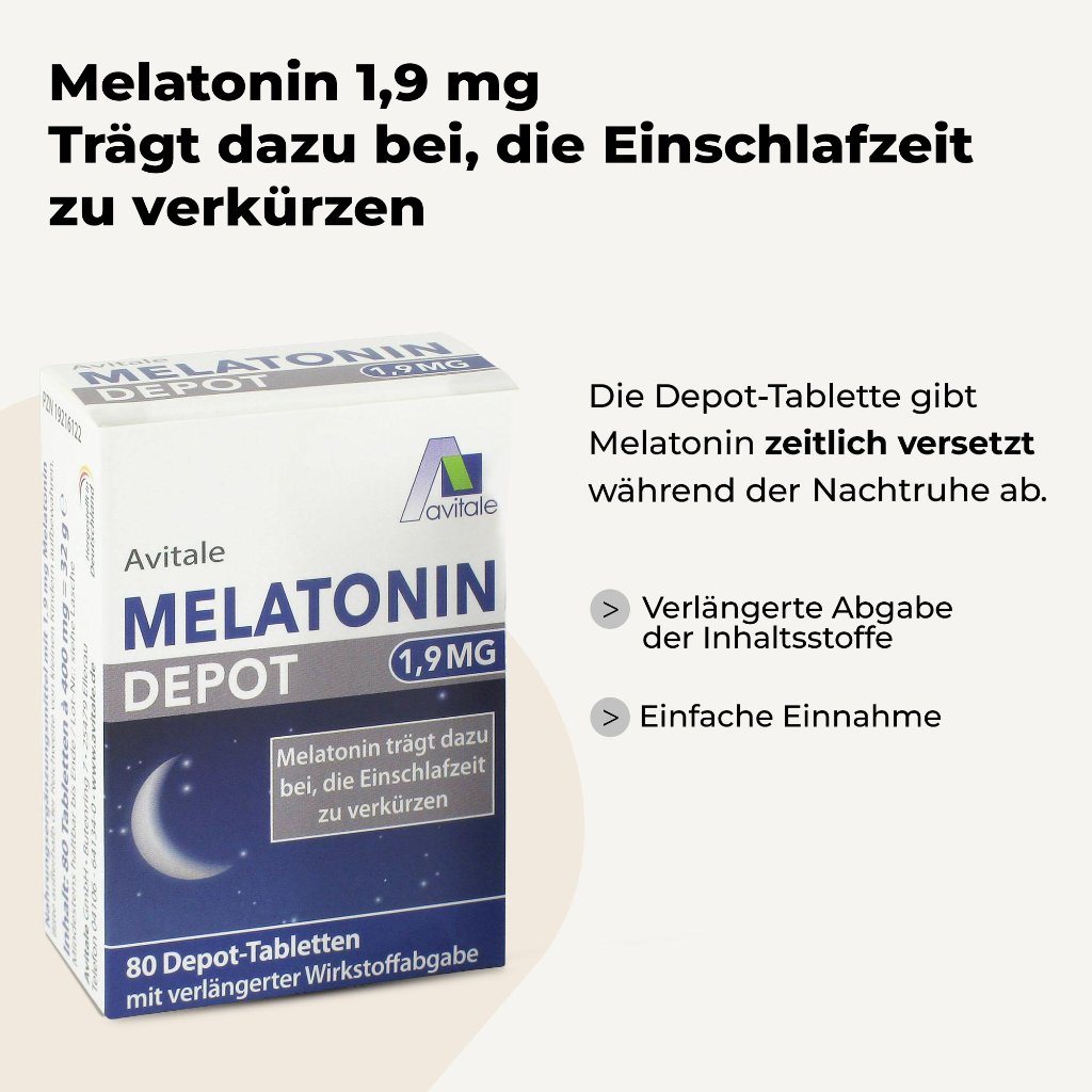 MELATONIN 1,9 mg Depot Tabletten