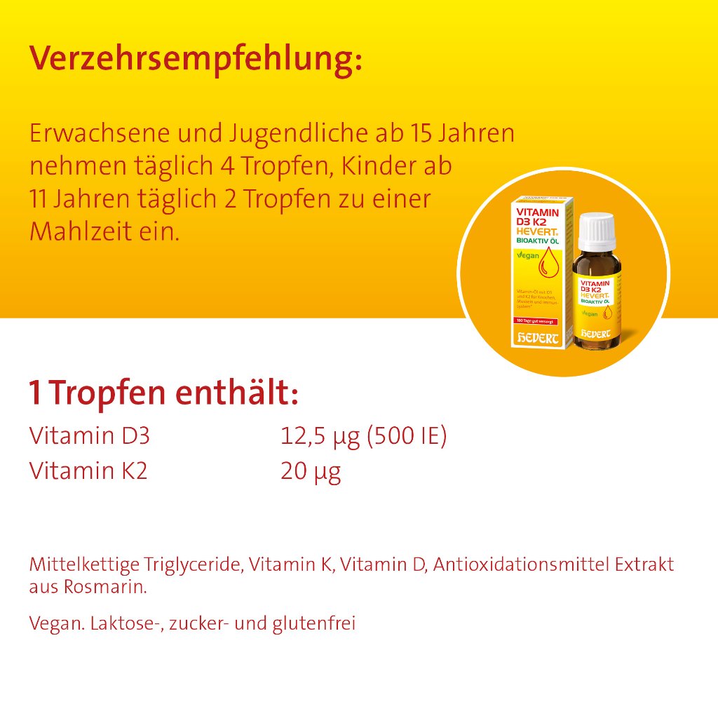 Vitamin D3 K2 Hevert Bioaktiv Öl