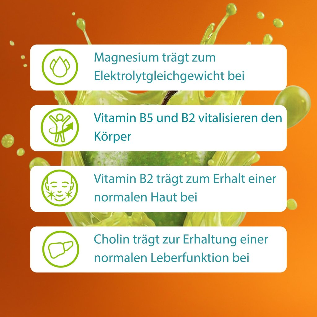Elotrans® reload – Veganes Trinkpulver Apfel – Isotonische Elektrolyt-Glucose-Mischung mit Vitaminen, Mineralstoffen und Cholin,15 Stück