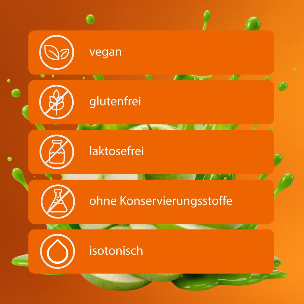 Elotrans® reload – Veganes Trinkpulver Apfel – Isotonische Elektrolyt-Glucose-Mischung mit Vitaminen, Mineralstoffen und Cholin,15 Stück