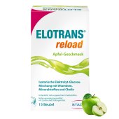 Elotrans® reload – Veganes Trinkpulver Apfel – Isotonische Elektrolyt-Glucose-Mischung mit Vitaminen, Mineralstoffen und Cholin,15 Stück