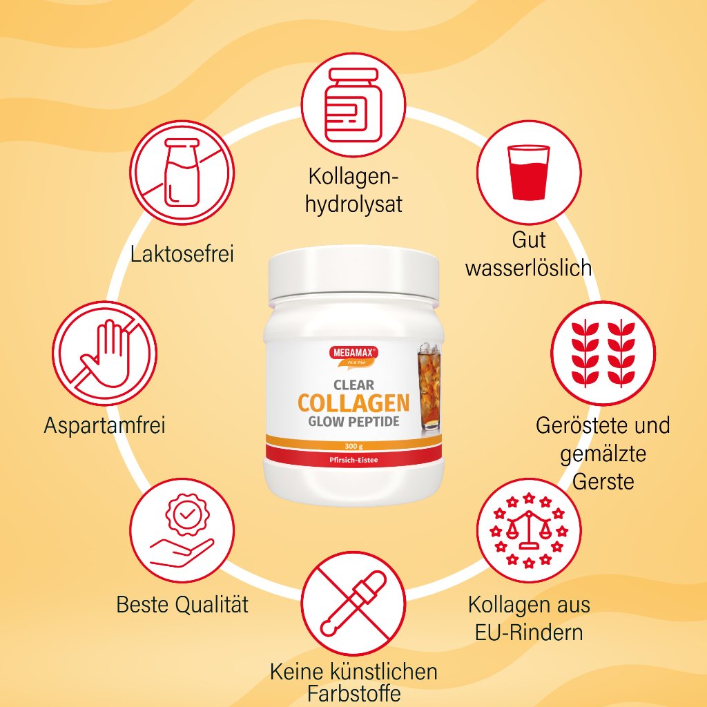 COLLAGEN CLEAR Glow Kollagen Peptide Pfirsich Plv.