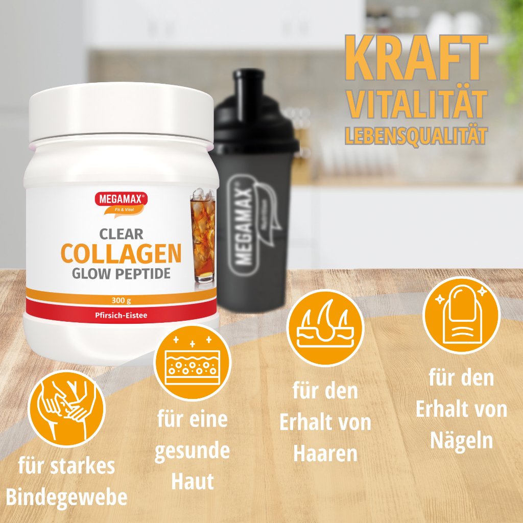 COLLAGEN CLEAR Glow Kollagen Peptide Pfirsich Plv.