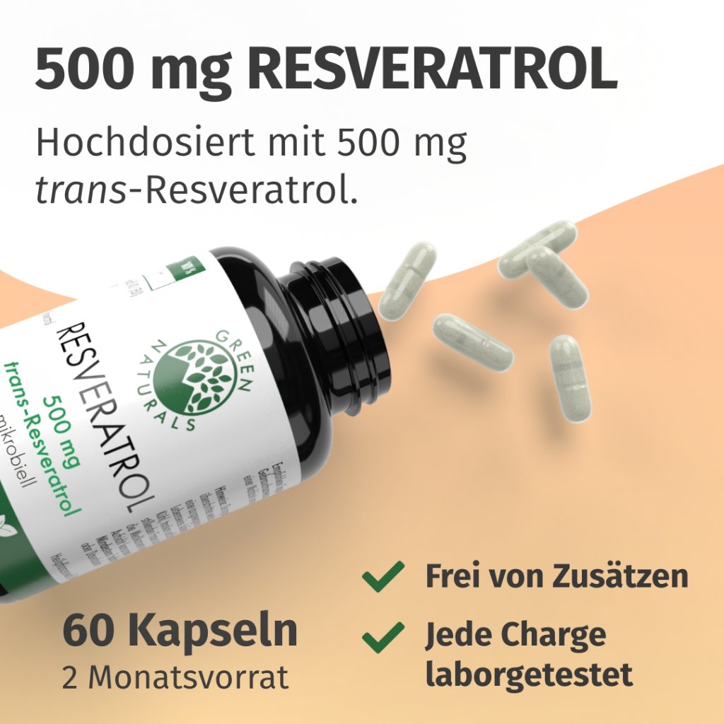 GREEN NATURALS Trans-Resveratrol 500 mg vegan