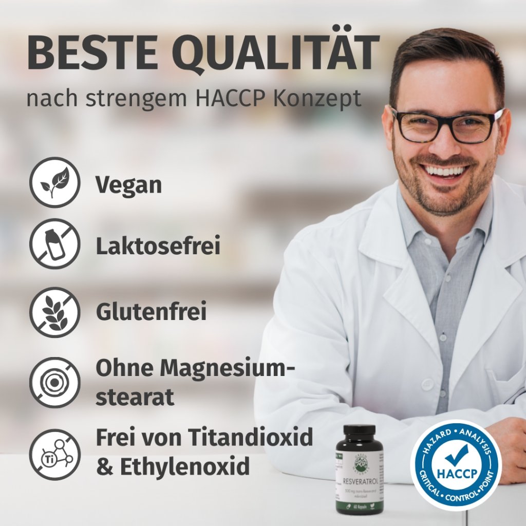 GREEN NATURALS Trans-Resveratrol 500 mg vegan