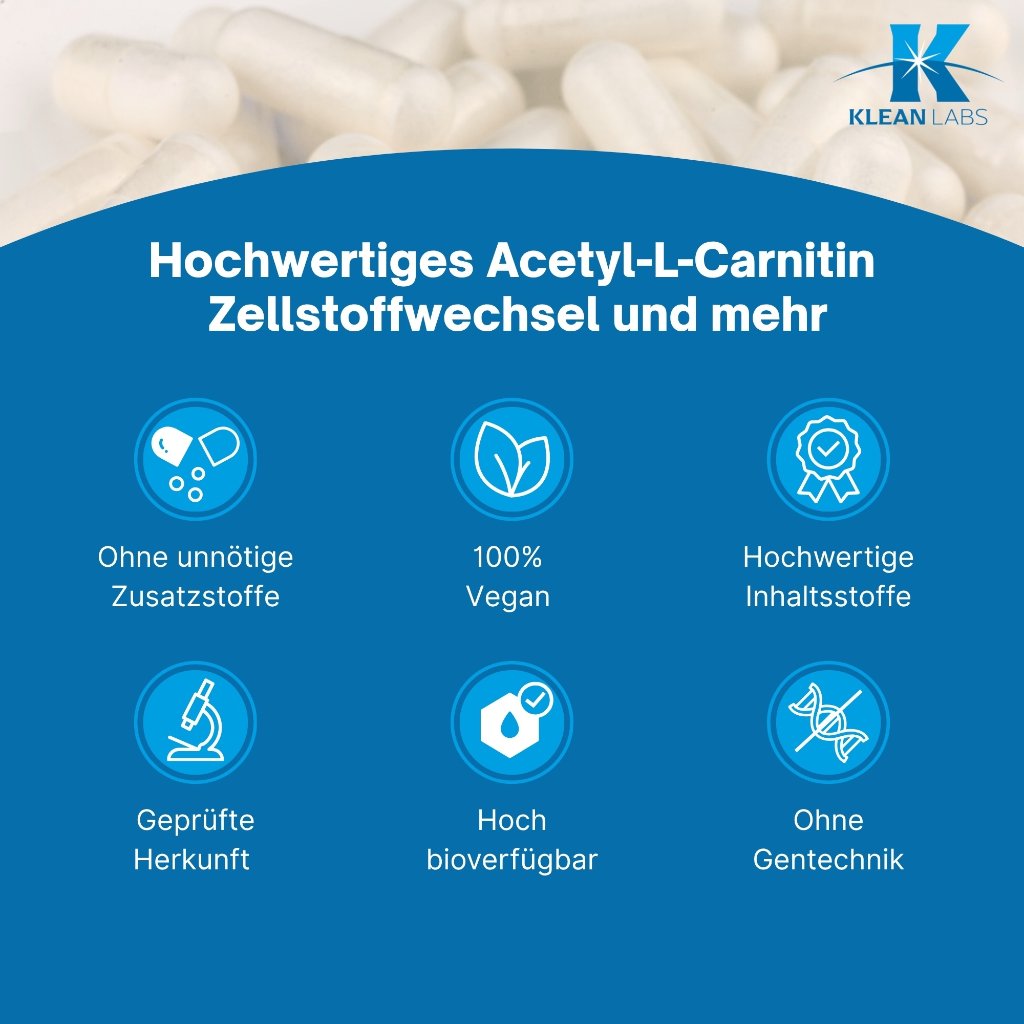 Klean Labs Acetyl-L-Carnitin HCl 500 mg
