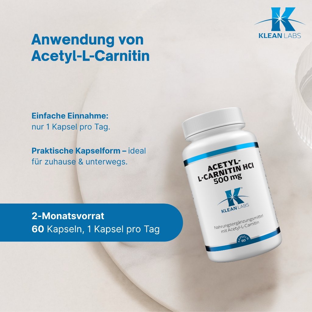 Klean Labs Acetyl-L-Carnitin HCl 500 mg