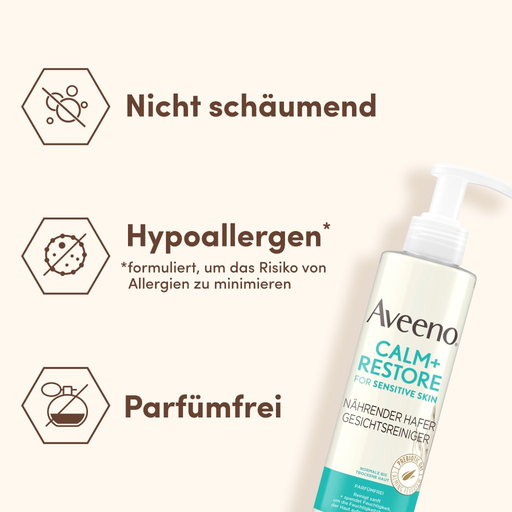 Aveeno® Calm+Restore Nährender Hafer Gesichtsreiniger 200 ml