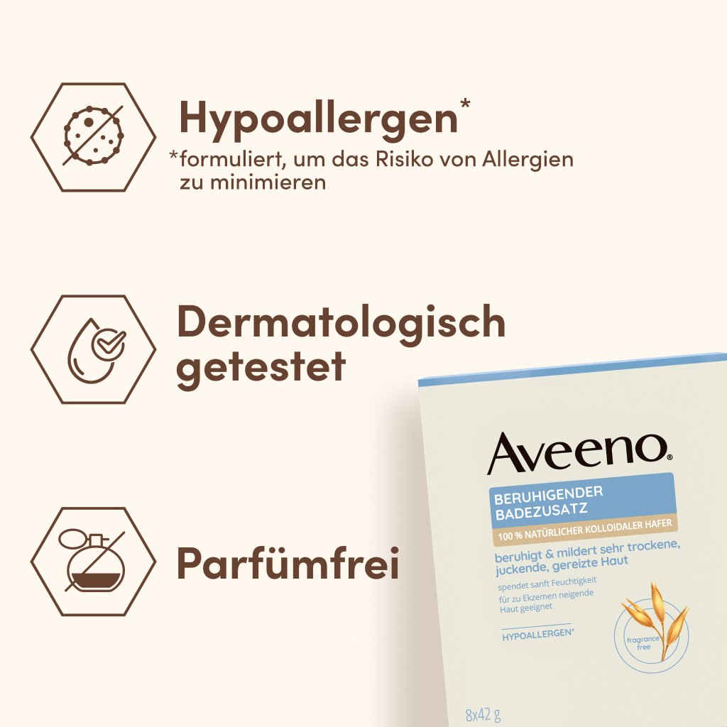 Aveeno® Beruhigender Badezusatz 8 x 42 g